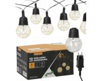 Garden Garland kerti dekorációs fényfüzér / világítás 10 m BUBBLE 10 LED meleg fehér