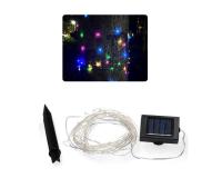 Garden Line napelemes fényfüzér 11,4M -többszínű