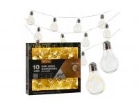 Napelemes kerti fényfüzér 3,8 méter - 10 LED-del