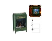 Karácsonyi postaláda 25 x 15 x 40 cm Hang- és fényfunkcióval - Mézeskalács