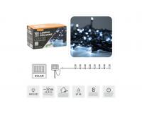 LED napelemes kerti fényfüzér 2 + 10 méter - hideg fehér