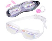 Úszószemüveg orrcsipesszel, füldugóval fehér színben