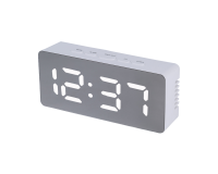 LED ébresztőóra hőmérő funkcióval, tükrös kijelzővel 14 x 2,5 x 3,5 cm