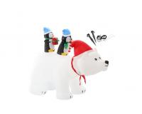 Felfújható jegesmedve pingvinekkel - nézelődik (200 cm)