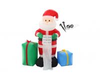 Felfújható Mikulás listával és ajándékokkal - 180 cm