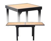 ALEX alumínium bővíthető kerti asztal 90/180 x 90 x 75,5 CM