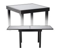 BŐVÍTHETŐ ALUMÍNIUM KERTI ASZTAL 90/180 x 90 x 75,5 CM