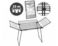 Renata fekete acél szárító zoknitartóval - 25 méter