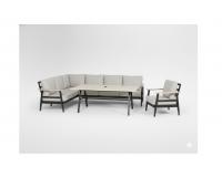 Elegáns, 5 darabos alumínium pihenőgarnitúra