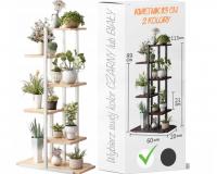 Virágtartó állvány - fehér színben (113 cm)