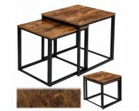 Rusztikus, érlelt tölgyfa loft dohányzóasztal