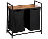 Artus dupla szennyeskosár polc 2 rekesszel 73 × 33 × 73 cm (80 L)