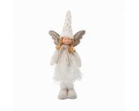 Fehér Karácsonyi Angyal Dekorációs - 45 cm magas