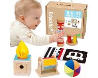 Montessori Oktatódoboz XXL 6 db-os - 0-6 hónapos korig