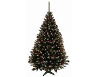 Műfenyő havas ágvéggel, tobozzal és piros berkenyével, 180cm