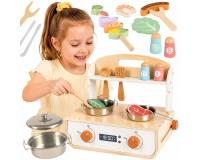 Mini fa konyha grillsütővel gyerekeknek