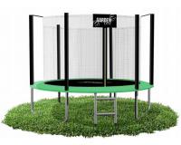 Trambulin védőhálóval fekete-zöld színben 244 cm