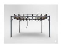 Kerti pergola polikarbonát mozgatható tetővel - 3 x 4 méter