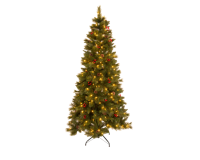 180 cm-es Led-es műfenyő - Piros bogyóval és tobozzal