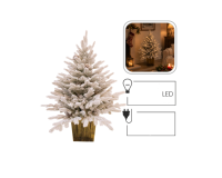 Hóval borított LED-es karácsonyfa - 90 cm