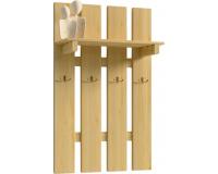 Harmony fogas 4 akasztóval 46,5x21,5x80,5 cm - fenyő színben