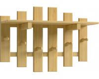 Harmony fogas 6 akasztóval 60x21,5x42 cm - fenyő színben