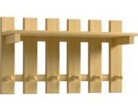 Harmony fogas 6 akasztóval 60x21,5x42 cm - fenyő színben