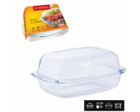 Téglalap alakú sütőben használható tál 5,5 literes - fedővel