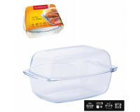 Téglalap alakú sütőben használható tál 7 literes - fedővel