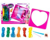 Műanyag szövőszék színes textil zsinórokkal