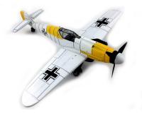 BF-109 műanyag német repülőgép 4D modell fehér színben