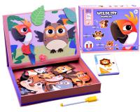 Mágneses puzzle állatfigurákkal