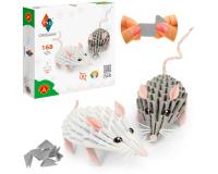 Origami 3D szürke és fehér kisegér - 168 elemből álló készlet