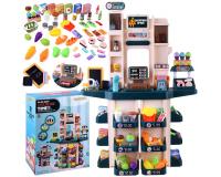 Szupermarket pénztárgéppel, nagy árukészlettel