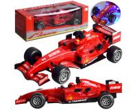 Forma 1 versenyautó piros színben hang- és fényeffektussal - 1:14 méretarány