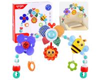 Érzékszerv fejlesztő játék boltív kiságyra, babakocsiba