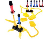 Lábpedálos nagy rakétavető készlet 6 habszivacs rakétával