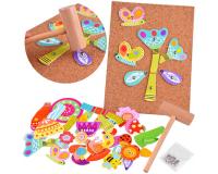 Toy Nails parafatábla virágos feltűzőkkel és kalapáccsal