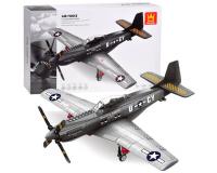 P-51 Mustang Fighter repülő 258 darabos építőjáték készlet