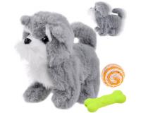 Imádnivaló interaktív szürke kiskutya játékokkal