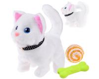 Imádnivaló interaktív fehér cirmos kiscica játékokkal