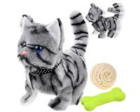 Imádnivaló interaktív szürke cirmos kiscica játékokkal