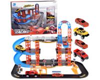 Háromszintes autópálya lifttel, 4 darab autóval