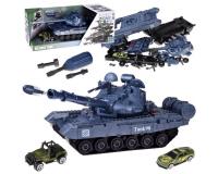 Összepíthető tank hang- és fényeffektusokkal kisautókkal