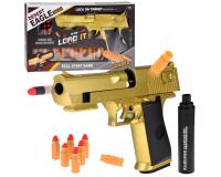 Desert Eagle hangtompítós pisztoly habtöltényekkel arany színben