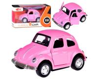 Fém Bogár kisautó fény és hangeffektusokkal rózsaszín színben