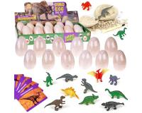 Régész készlet - 12 darab dínótojással és kártyákkal