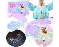 Mesés színes világító angyalszárnyak hangeffektusokkal