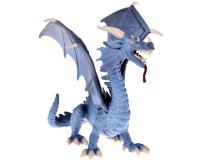 Szürke sárkány rugalmas szárnyakkal - 15 cm x 16 cm x 7 cm