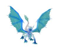 Kék-fehér sárkány mozgatható szárnyakkal - 20 cm x 21 cm x 19 cm